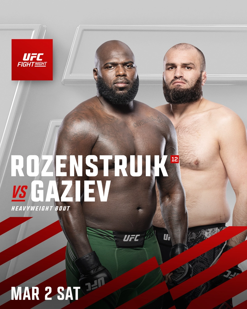 UFC FIGHT NIGHT: ROZENSTRUIK VS GAZIEV